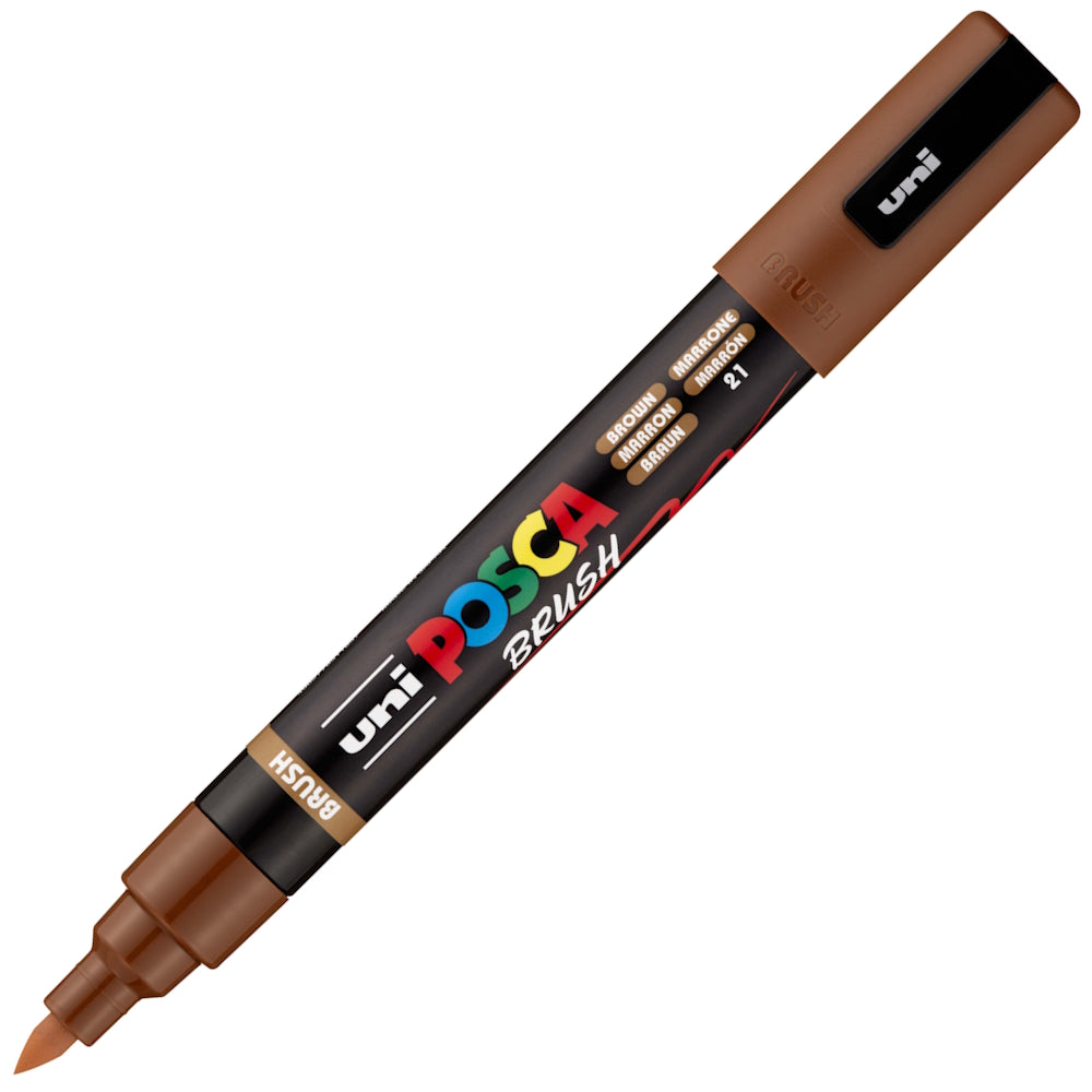 POSCA PC-5BR - Semi-Flexible Brush Tip Marker Pens