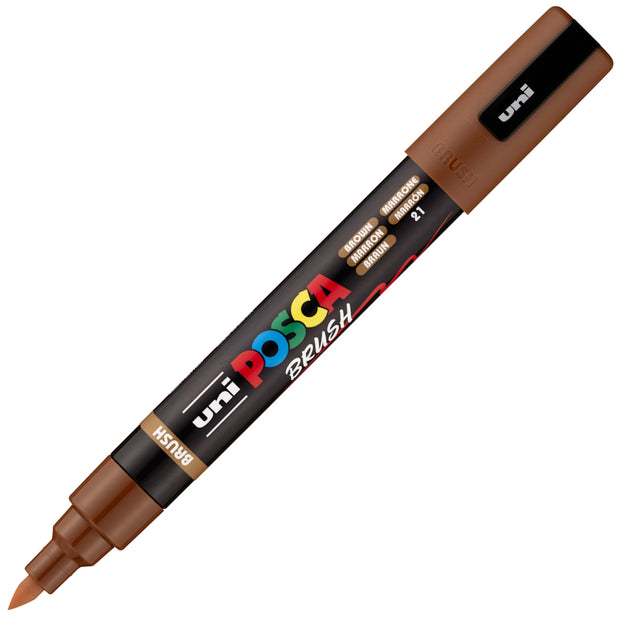POSCA PC-5BR - Semi-Flexible Brush Tip Marker Pens