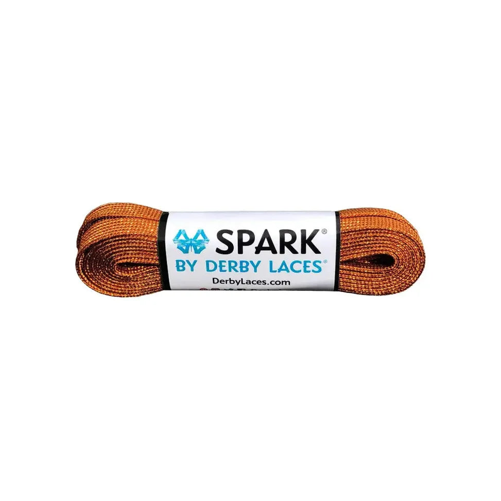 Derby Laces - SPARK Dark Copper Metallic Roller Derby Skate Laces