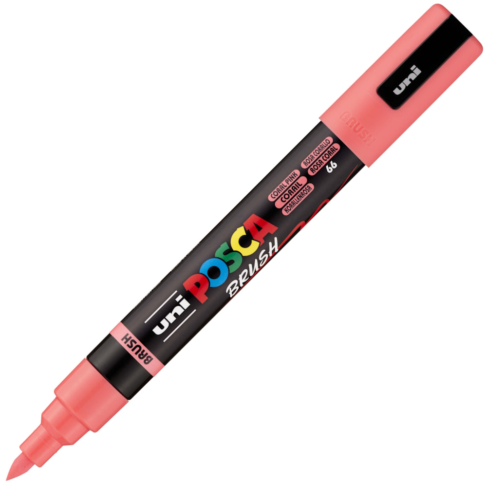 POSCA PC-5BR - Semi-Flexible Brush Tip Marker Pens