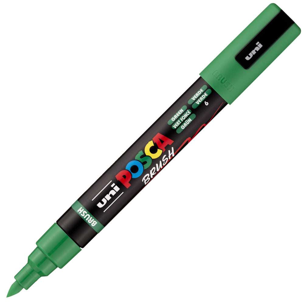 POSCA PC-5BR - Semi-Flexible Brush Tip Marker Pens