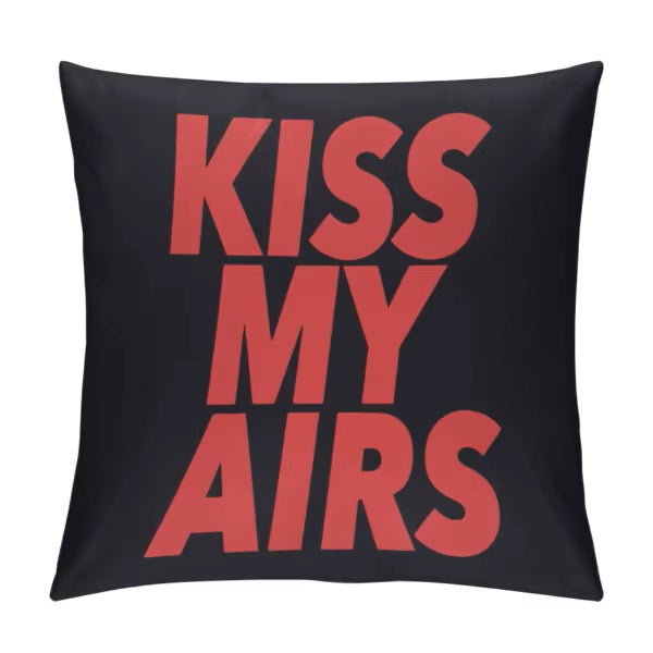 Kiss My Airs Cushion Cover (Black)