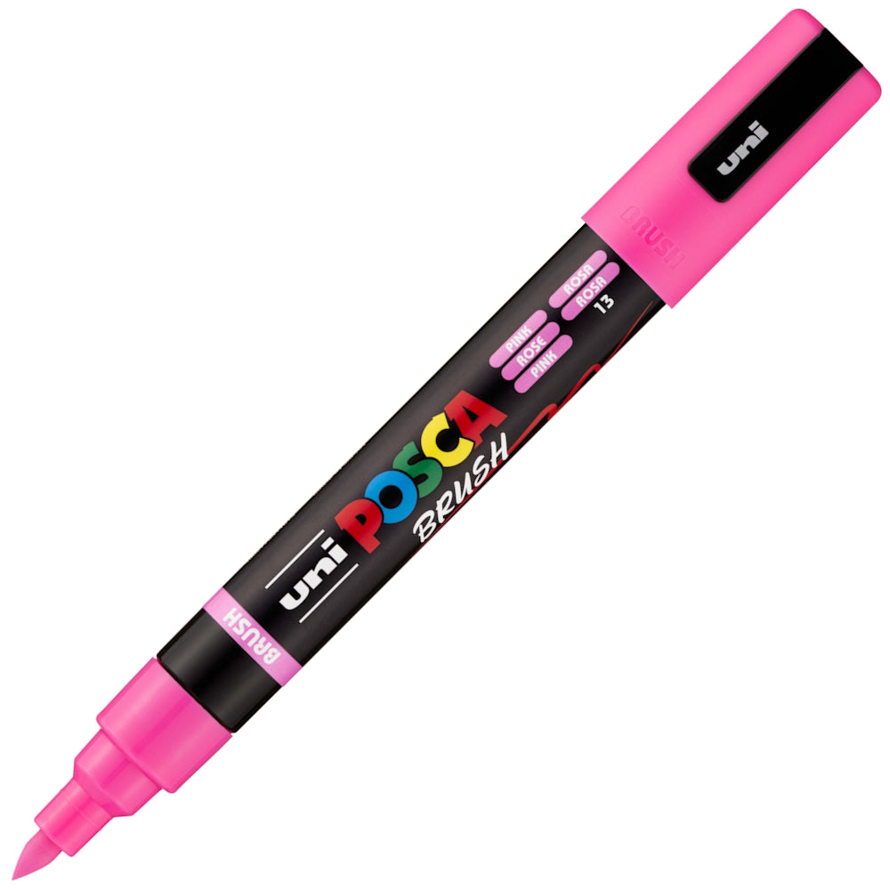 POSCA PC-5BR - Semi-Flexible Brush Tip Marker Pens
