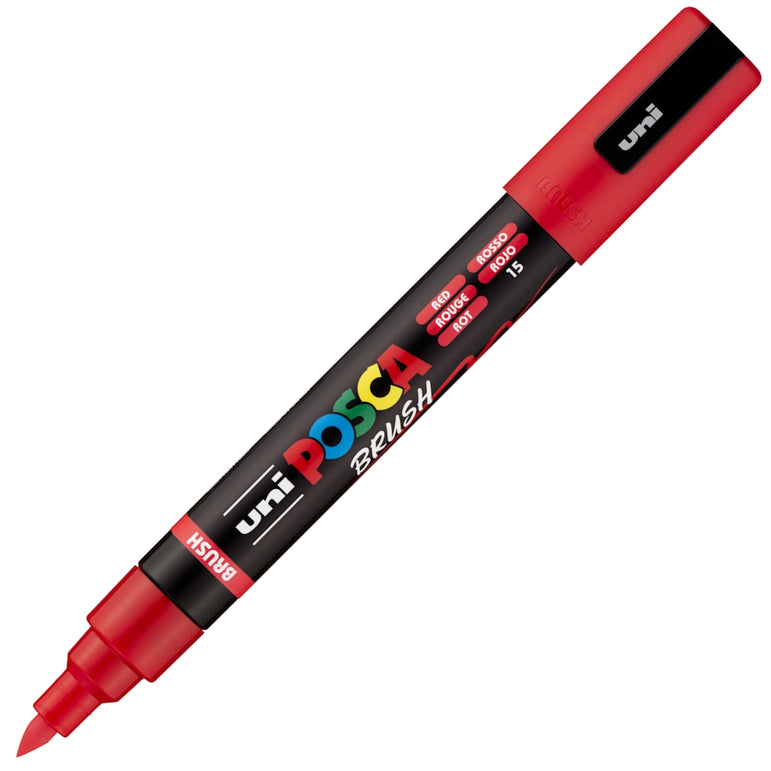 POSCA PC-5BR - Semi-Flexible Brush Tip Marker Pens