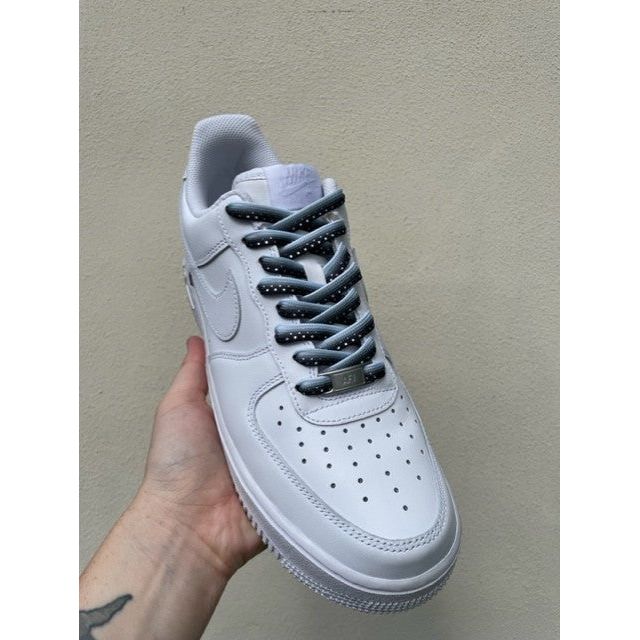 SneakerScience Sparkle Print Flat Laces - Black