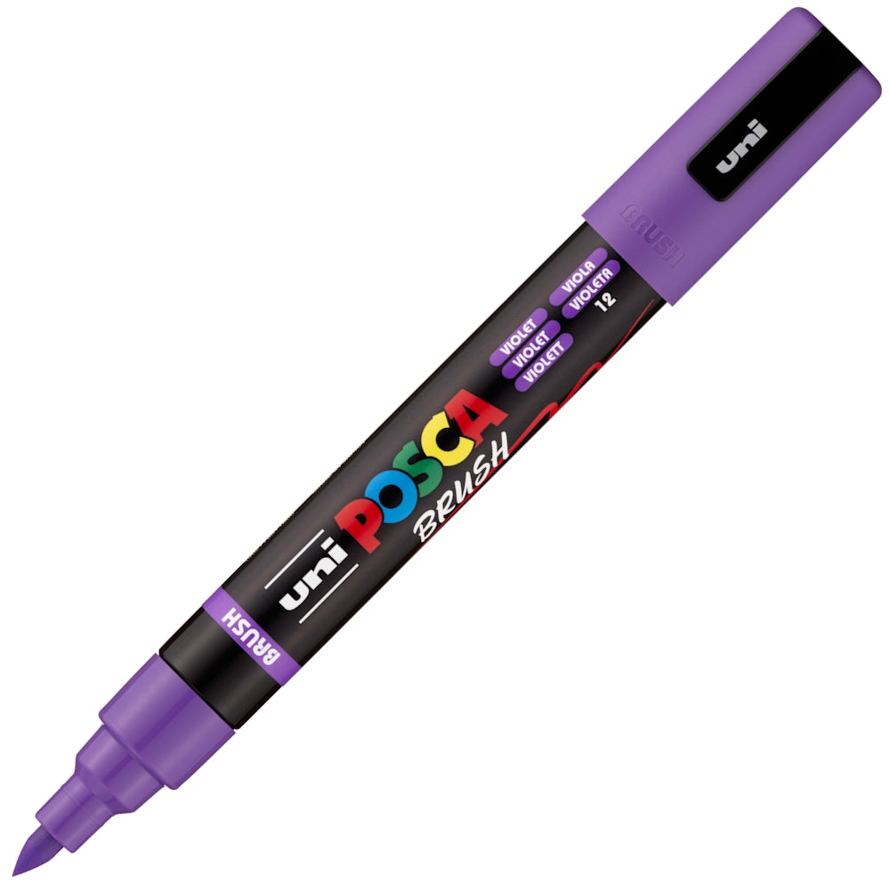 POSCA PC-5BR - Semi-Flexible Brush Tip Marker Pens