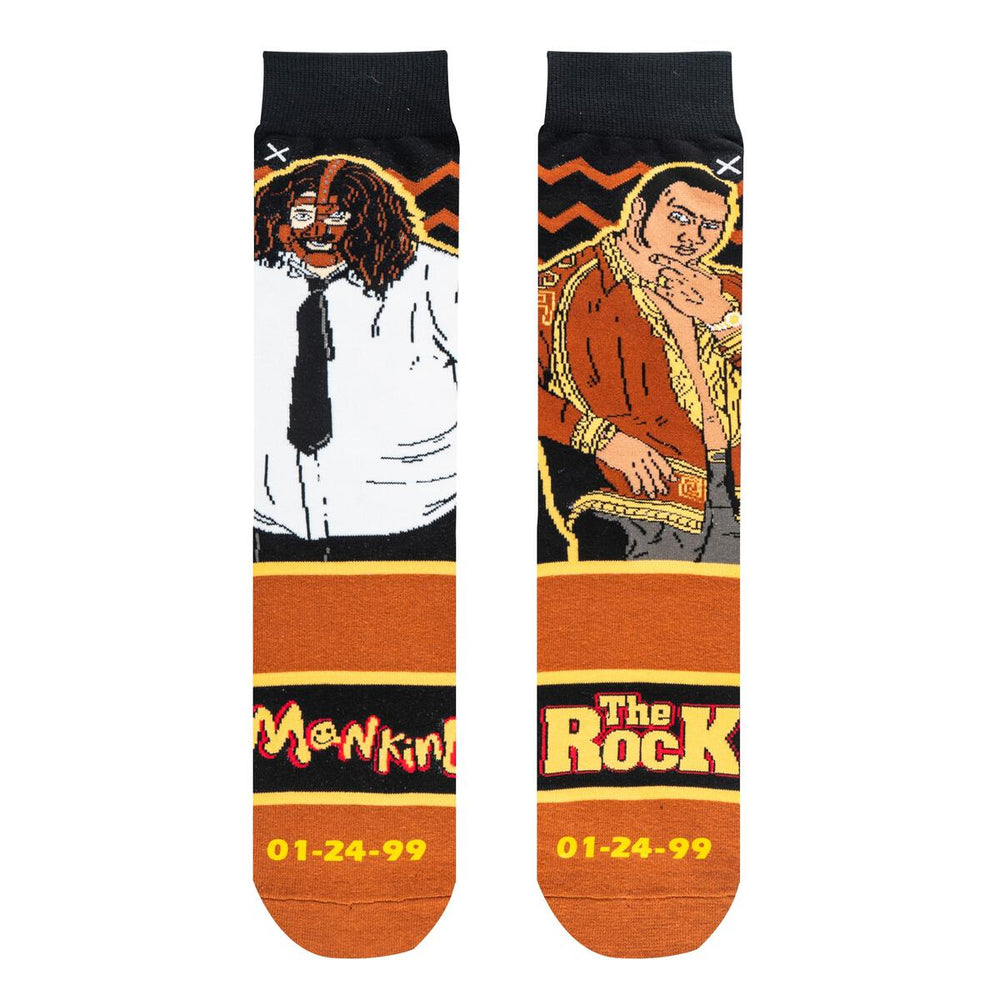 ODD SOX - Mankind vs The Rock Legendary Matches Socks