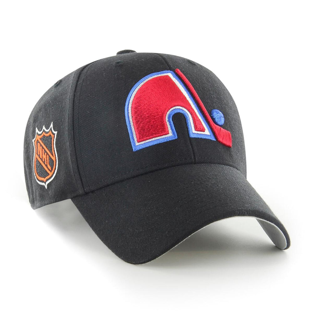 '47 Brand MVP Sure Shot Vintage NHL Quebec Nordiques Snapback Cap - Black