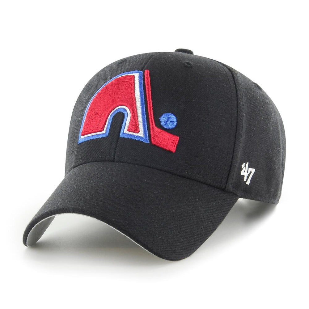 '47 Brand MVP Sure Shot Vintage NHL Quebec Nordiques Snapback Cap - Black