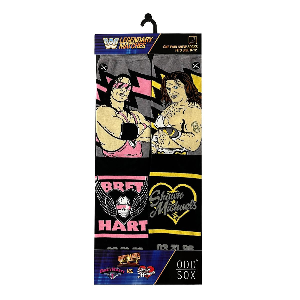 ODD SOX Bret Hart vs Shawn Michaels Legendary Matches Socks Sneaker