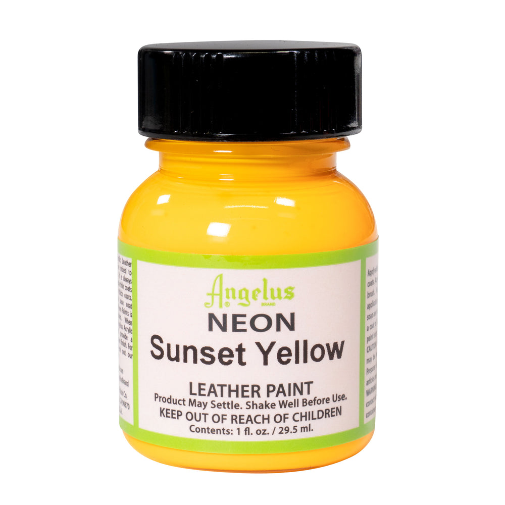 Angelus Acrylic Leather Paint - Neon Sunset Yellow