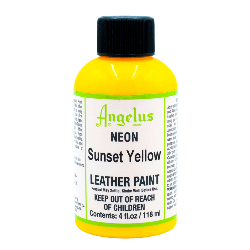 Angelus Acrylic Leather Paint - Neon Sunset Yellow