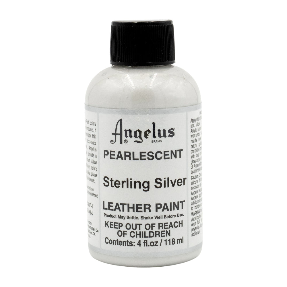 Angelus Acrylic Leather Paint - Pearlescent Sterling Silver