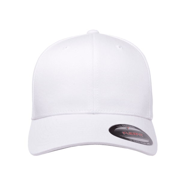 Flexfit Curved Peak Cap - White