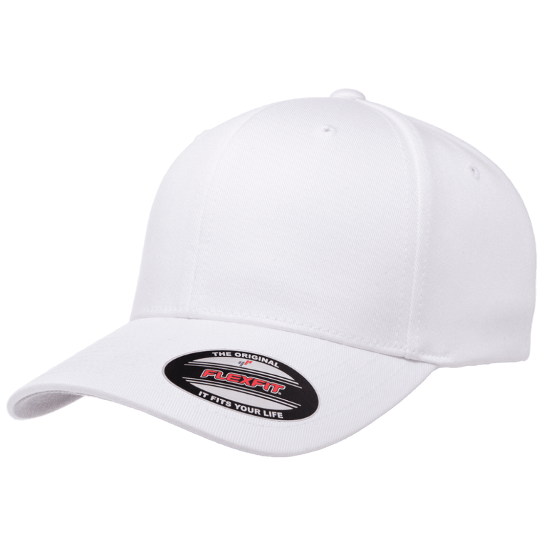 Flexfit Curved Peak Cap - White