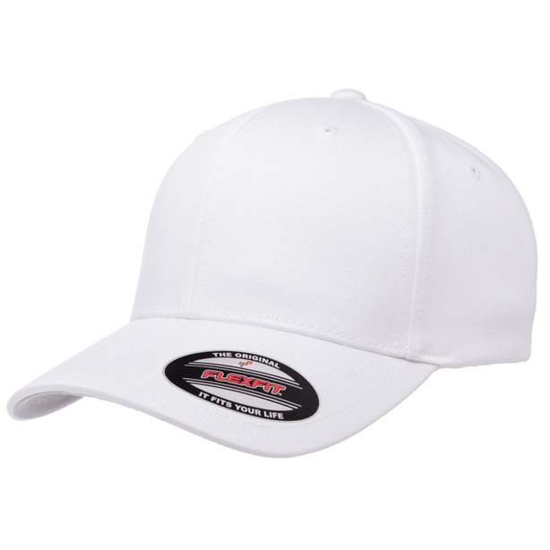 Flexfit Curved Peak Cap - White