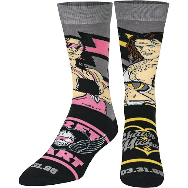 ODD SOX - Bret Hart vs Shawn Michaels Legendary Matches Socks