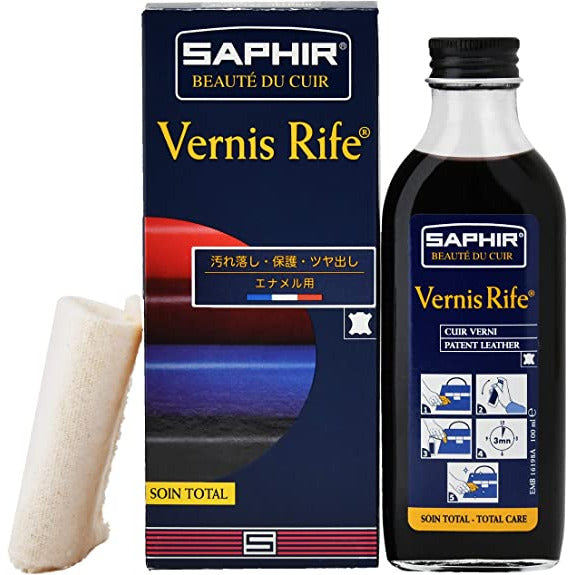 Saphir Vernis Rife Patent Leather Cleaner & Cloth - Black