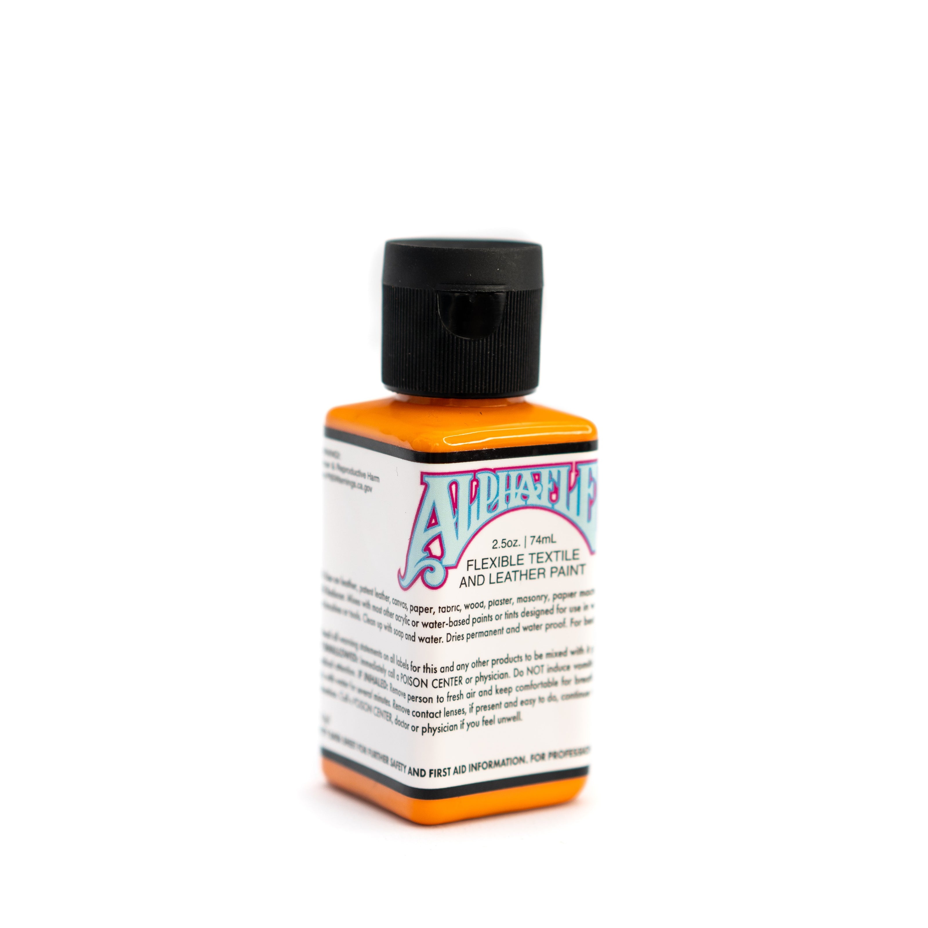 AlphaFlex Flexible Textile & Leather Paint - Bright Orange (Alpha Orange)