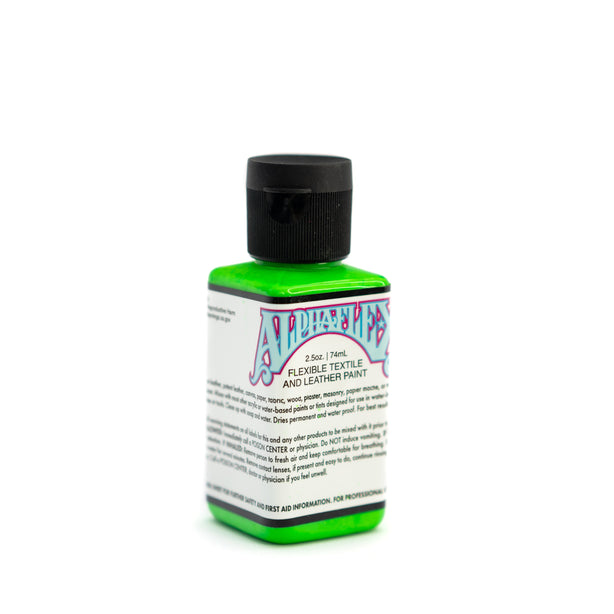 AlphaFlex Flexible Textile & Leather Paint - Electroshock Green