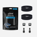 Xpand Laces Quick Release Round No Tie Lacing System - Solid Black