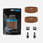 Xpand Laces Quick Release Round No Tie Lacing System - Brown Reflective