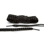 Lace Lab Reflective Flat Laces - (Black/Silver)