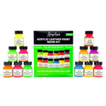 Angelus Acrylic Leather Paint - Neon Colour Kit