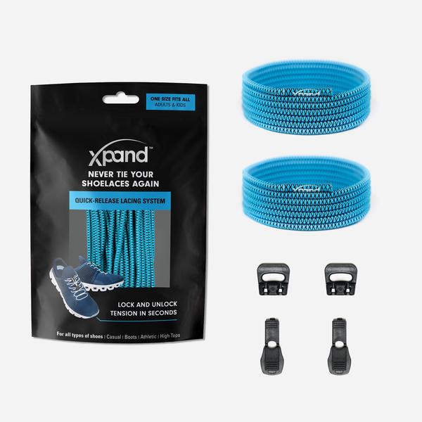 Xpand Laces Quick Release Round No Tie Lacing System - Sky Blue