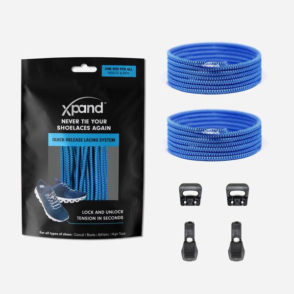 Xpand Laces Quick Release Round No Tie Lacing System - True Blue