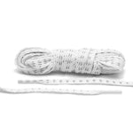 Lace Lab Reflective Flat Laces - (White/Silver)
