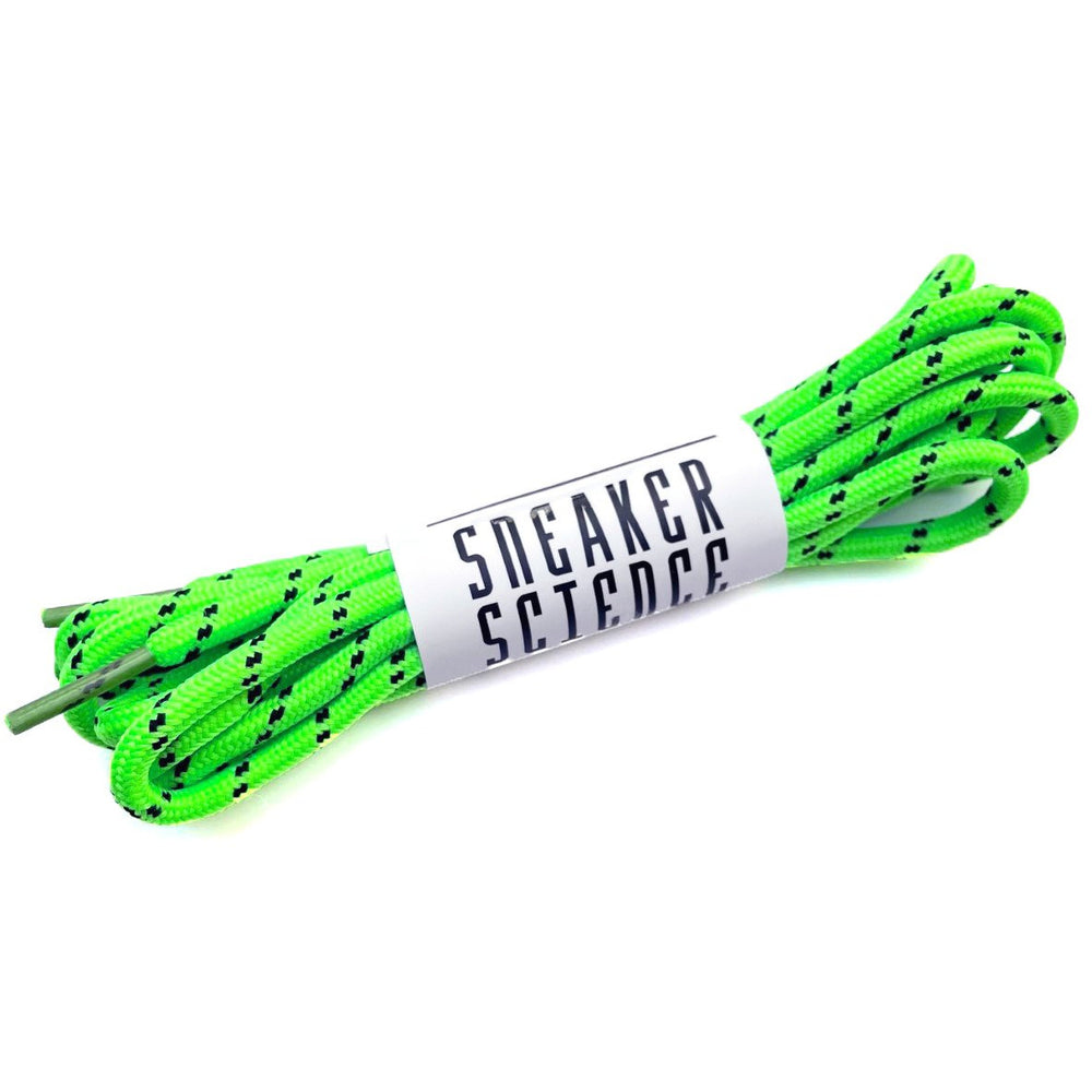 SneakerScience Triple S Style Rope Laces - (Neon Green/Black)
