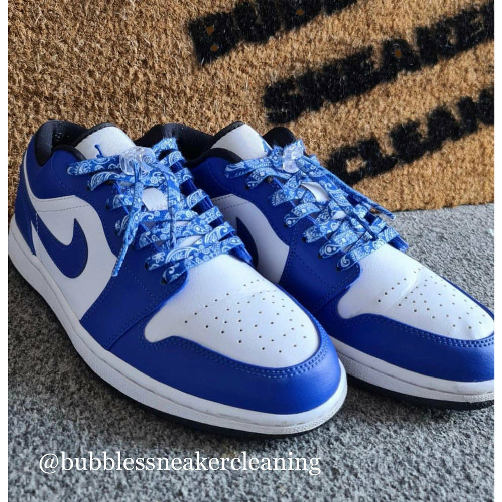 SneakerScience Bandana Series Flat Laces (Blue) – Sneaker Science