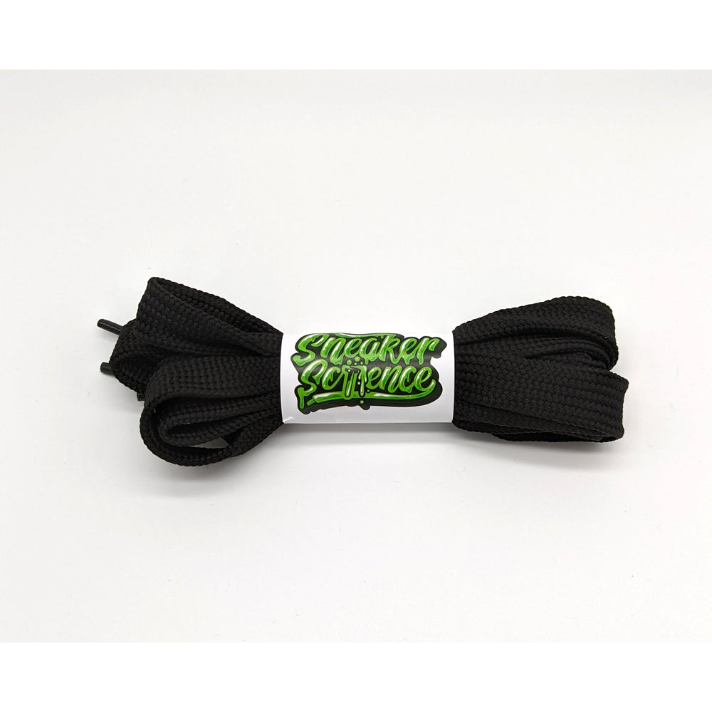 SneakerScience 18mm Wide Shoelaces - (Black)