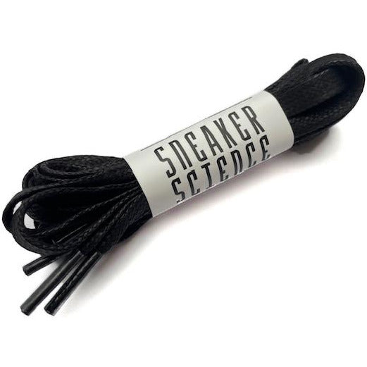 SneakerScience Waxed Flat Laces - (Black)