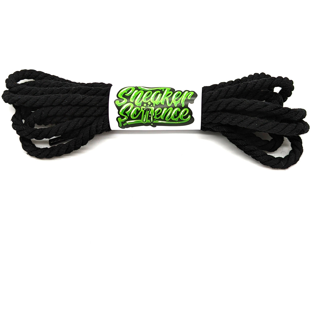 SneakerScience SB Dunk Twisted Rope Replacement Laces - (Black)