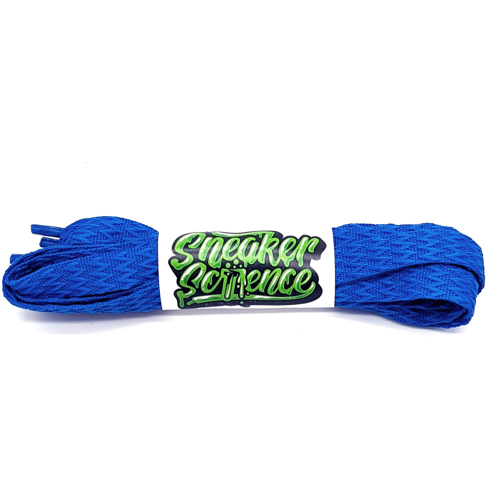 SneakerScience 15mm Wide Drag / Curb Style Shoelaces - (Blue)