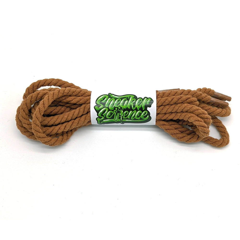 SneakerScience SB Dunk Twisted Rope Replacement Laces - (Brown)