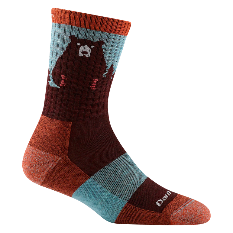 Darn Tough - Women's Bear Town Micro Crew Lightweight Hiking Socks (Burgundy)