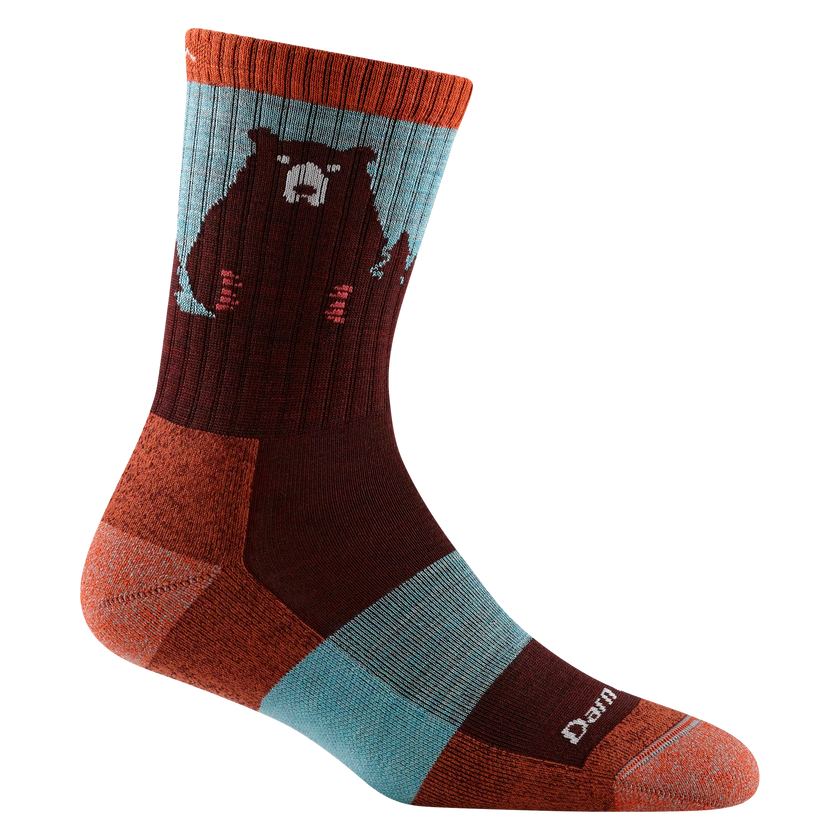 Darn Tough - Women's Bear Town Micro Crew Lightweight Hiking Socks (Burgundy)