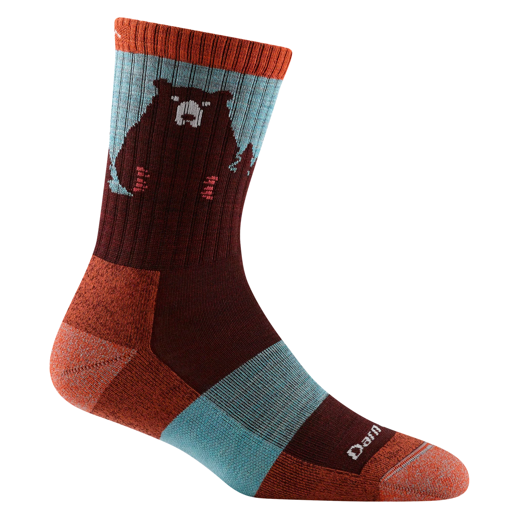 Darn Tough - Women's Bear Town Micro Crew Lightweight Hiking Socks (Burgundy)