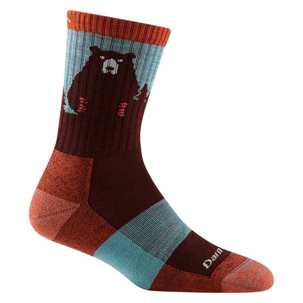 Darn Tough - Women's Bear Town Micro Crew Lightweight Hiking Socks (Burgundy)