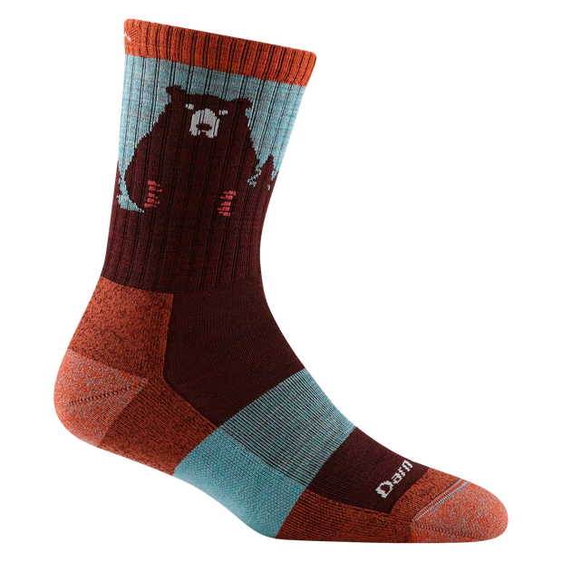 Darn Tough - Women's Bear Town Micro Crew Lightweight Hiking Socks (Burgundy)