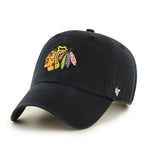 '47 Brand Clean Up Chicago Blackhawks Cap - Black