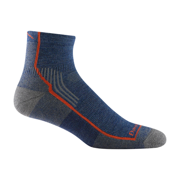 Darn Tough - Men's Hiker Quarter Midweight Hiking Socks (Dusk Denim)