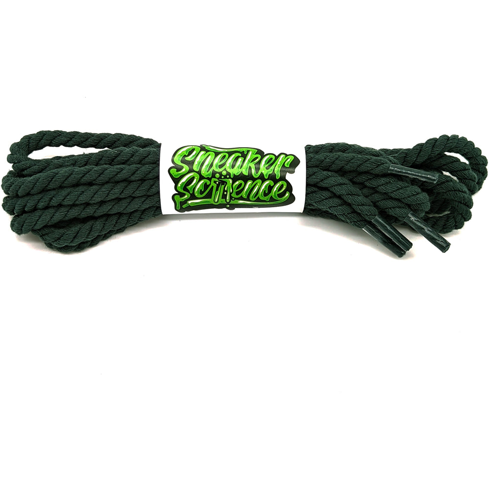 SneakerScience SB Dunk Twisted Rope Replacement Laces - (Dark Green)