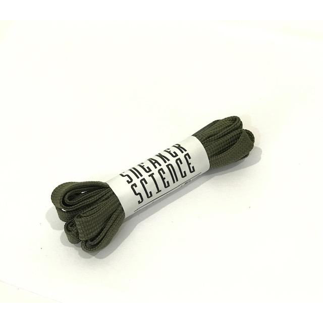SneakerScience Flat Laces - (Military Green)