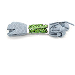 SneakerScience 15mm Wide Drag / Curb Style Shoelaces - (Light Grey)