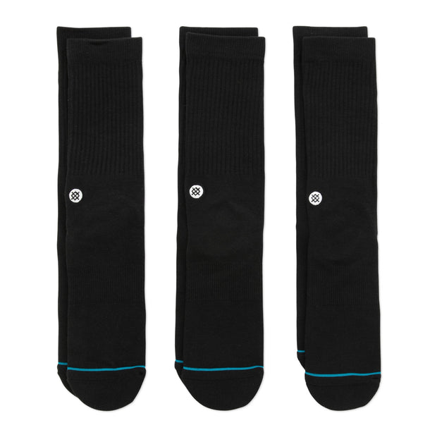 Stance - Icon Crew Socks - Black (3 Pack)