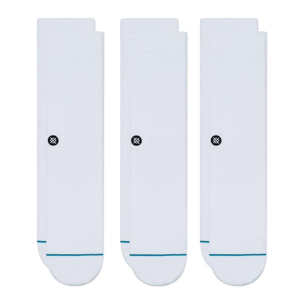 Stance - Icon Crew Socks - White (3 Pack)
